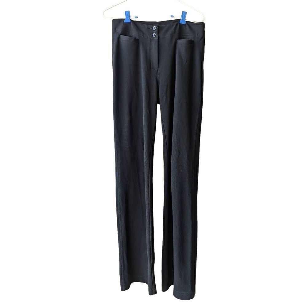 Eileen Fisher Women's Black Mid-Rise Stretch Knit Trouser Size XS